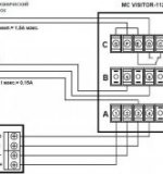 Монитор видеодомофона MC VISITOR-112. Схема подключения